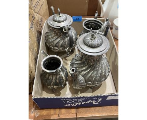 A WMF plated tea service of four pieces.