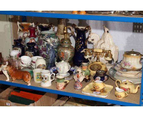 Aynsley Orchard Gold, Staffordshire flat back, decorative vases, figurines, meat plates, etc.