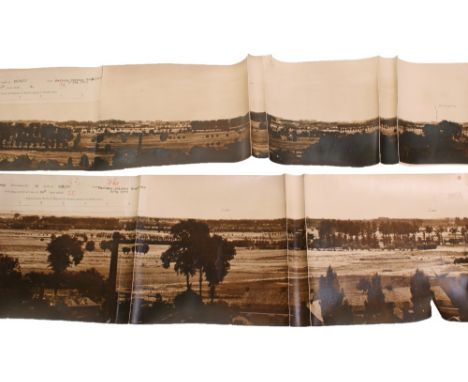 ORIGINAL WWI PANORAMA NO P157 MONT DES CATS, KEMMEL HILL, 24-JULY 1918 FIELD OF VIEW 88 DEGREES. Interesting original panoram