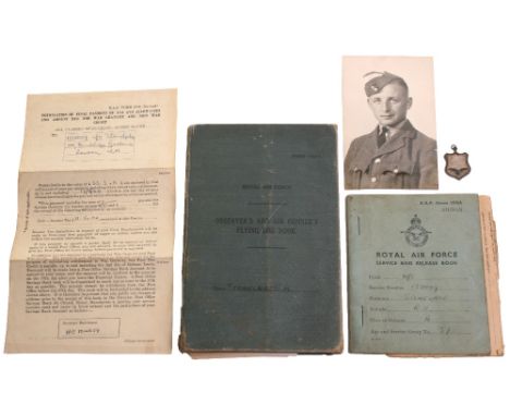 WW2 ROYAL AIR FORCE FLYING LOG BOOK, WIRELESS OPERATOR W.O.R.H.STONELAKE, Flying with 14 Squadron (Baltimores) during the Ita