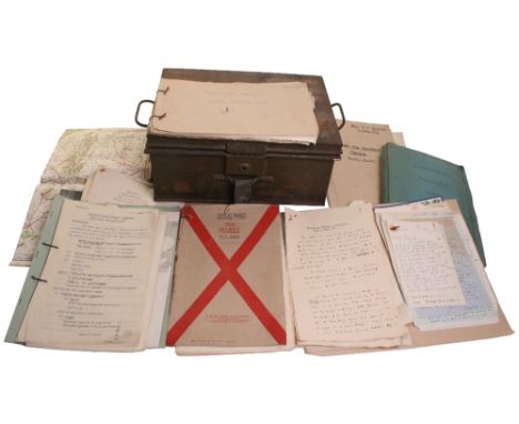 IMPORTANT INTELLIGENCE OFFICER’S PAPERS, 11th ARMOURED DIVISION 1941-1945. CAPT. STOCKDALE. This large collection includes, S