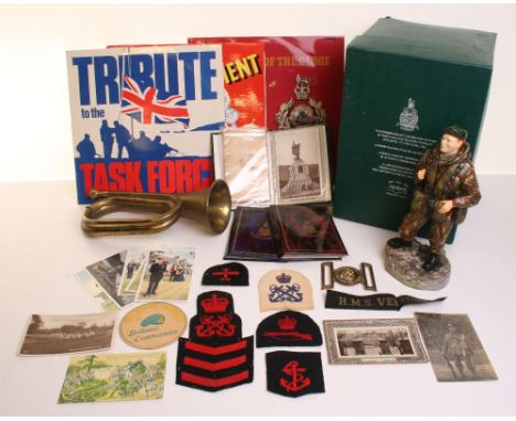 LIMITED EDITION ASHMOR HAND PAINTED PORCELAIN FIGURE OF ROYAL MARINE COMMANDO TO COMMEMORATE THE BRITISH MILITARY VICTORY ON 