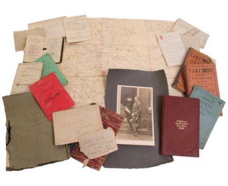 DIARIES, PHOTOGRAPHS, MAPS ETC. G.J.S.SCOVELL 1st BATTALION CAMERON HIGHLANDERS, 1901-1910 INCLUDING BOER WAR. 4 Large Diarie