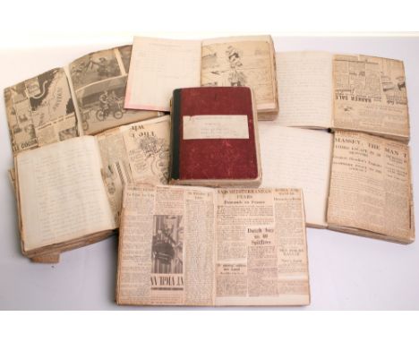 PORTSMOUTH WORLD WAR II DIARIED ARCHIVE. Very detailed collection of Twenty Eight large notebooks detailing the author’s expe