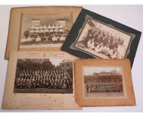 ROYAL MARINE LIGHT INFANTRY GROUP PHOTOGRAPHS CIRCA 1911. Collection of large photographs a number having subjects named, (7 