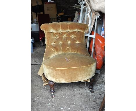 Victorian Button Back Chair for restoration