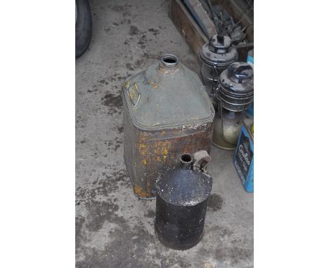 Traction engine oil can plus two others