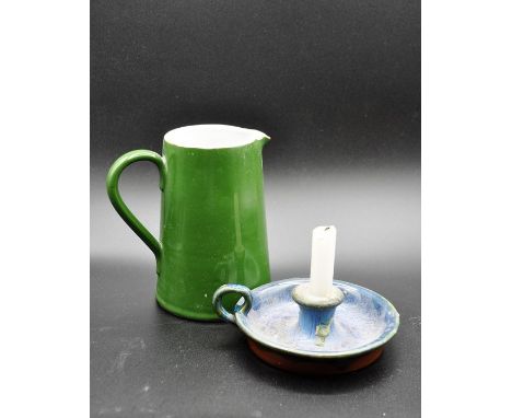 Bourne Denby jug and candlestick