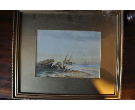 Paul I framed watercolour seascape 33cm x28cm 