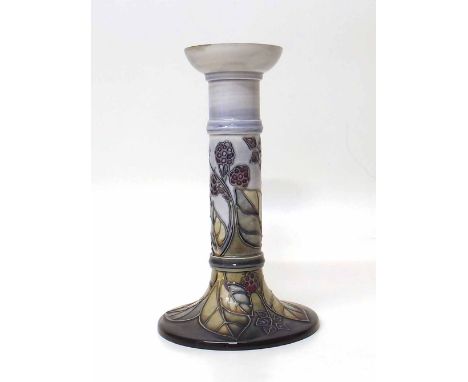 Moorcroft brambles pattern candlestick Condition report: see terms and conditions