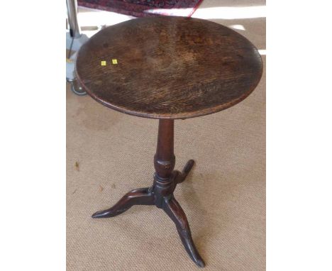 George III oak tripod table Condition report: see terms and conditions