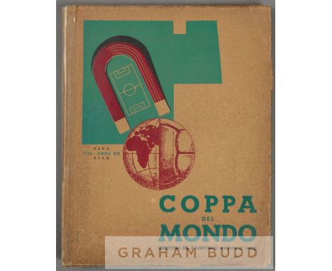 Official Report for the 1934 World Cup,Coppa del Mondo, Cronistoria Del II Campionato Mondiale Di Calcio, published by F.I.G.