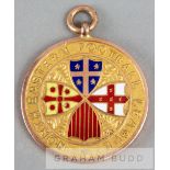 North Eastern Football League Division One winner's medal awarded to a Middlesbrough player in