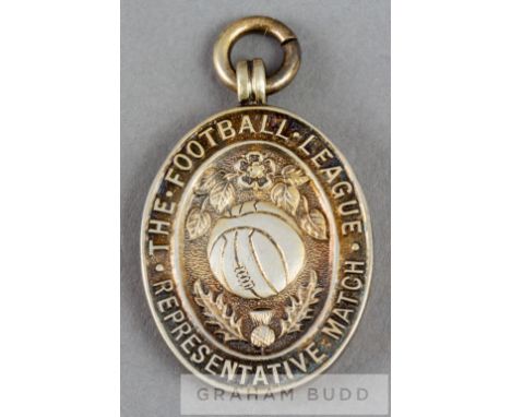 Football League representative medal awarded for the match v Scottish Football League at Ibrox, Glasgow, 25th March 1953, sil