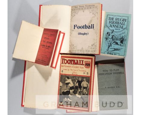 Group of five books formerly in the Library of Arsenal Football Club,comprising: a booklet titled "Association Football, Off-