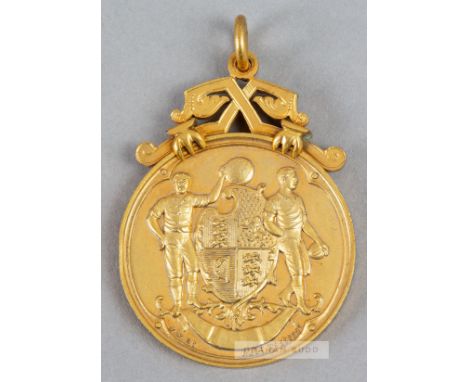 Football Association Cup specimen winner's medal, circa 1900,obverse with FA shield in relief flanked by two footballers, bea