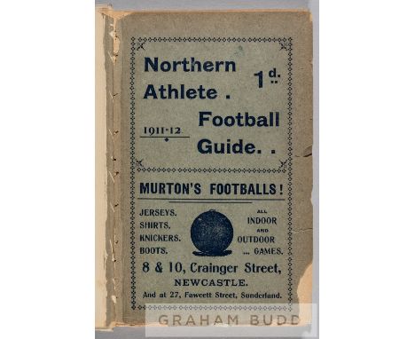 A bound volume containing four editions of the Northern Athlete Football Guide for seasons 1911-12 to 1914-15 inclusive,each 