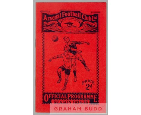 England v Italy 'Battle of Highbury' international programme 14th November 1934,12 pages, light vertical fold, but generally 