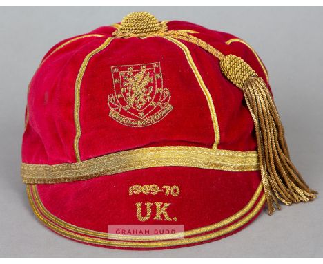 Wales international cap awarded to Cliff Jones of Fulham for the match v The Rest of the UK staged in honour of The Prince of