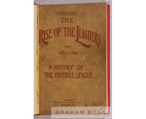 Bound copy of the Victorian football book "The Rise Of The Leaguers" by "Tityrus",sub-titled "A History of the clubs comprisi