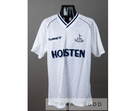 White Tottenham Hotspur no.14 substitute's jersey, circa 1988,by Hummel, short-sleeved with embroidered club crest and sponso