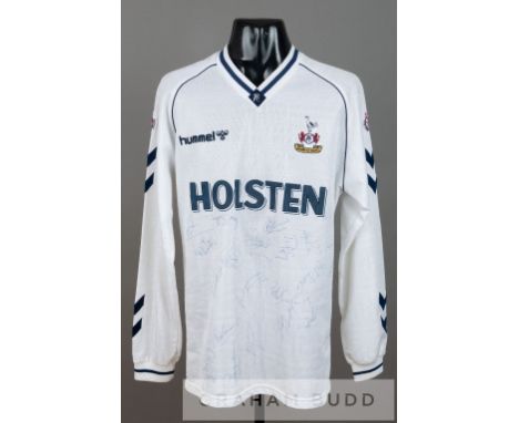 Paul Walsh squad signed white Tottenham Hotspur no.12 home jersey in the FA Cup semi-final v Arsenal, at Wembley 14th April 1