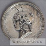 Commemorative "Benito Mussolini" medal awarded to William Musther as a linesman for the Italy v