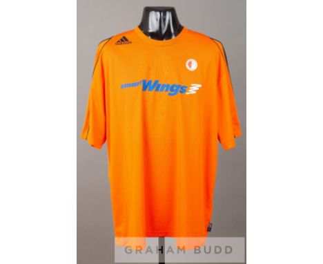 David Hubacek orange Slavia Praha no.4 away jersey v Tottenham Hotspur in the UEFA Cup first round second leg, at White Hart 