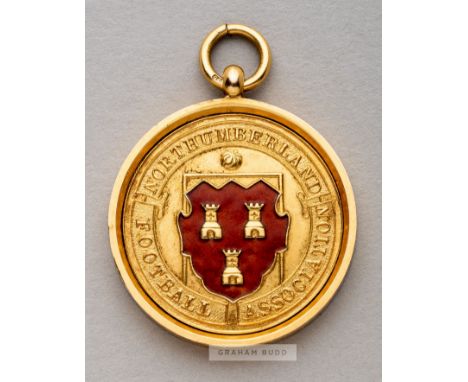 Northumberland Football Association Senior Cup winner's medal awarded to Newcastle United's Frank Watt in 1911-12,9ct. gold, 