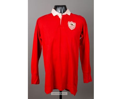 Alf Baker's match worn red Arsenal jersey from F.A. Cup Final v Huddersfield Town played at Wembley Stadium 28th April 1930,b