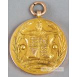 F.A. England International debut medal awarded to Arsenal's Alf Baker for the match v Wales played