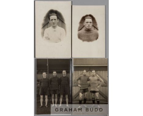 Luton Town b & w player portrait and training pitch postcards, early 1920s,majority 13 by 9cm. approximately, (18)