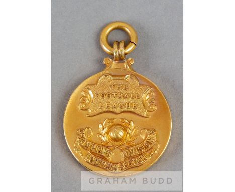 Football League Division Three Northern Section championship medal awarded to a Barnsley FC player in season 1938-39,9ct. gol