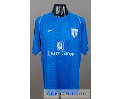 Giorgos Panagi blue Anorthosis Famagusta no.21 jersey v Tottenham Hotspur in the UEFA Cup first round first leg, at White Har