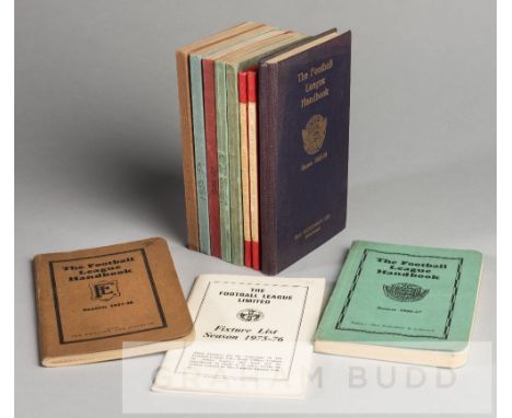 The Football League Handbook and other F.L. official publications,handbooks for 1937-38, 1948-49, 1949-50, 1952-53 to 1956-57
