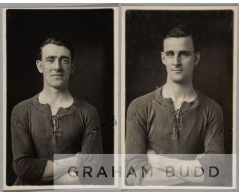 Edwin Rees and Bertram Harold Knight signed Charlton Athletic player portrait postcards,each Gert. A Lever photographic postc
