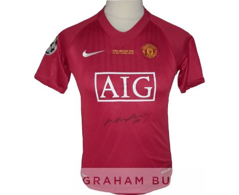  Wayne Rooney signed Manchester United 2008 Champions League Winners replica jersey,signed to the front in black marker, FINA