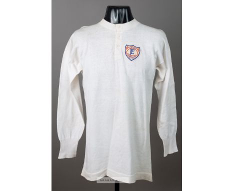 Football League representative jersey worn by Arsenal's Alf Baker in the match v Ireland, played at Cliftonville, Belfast, 11