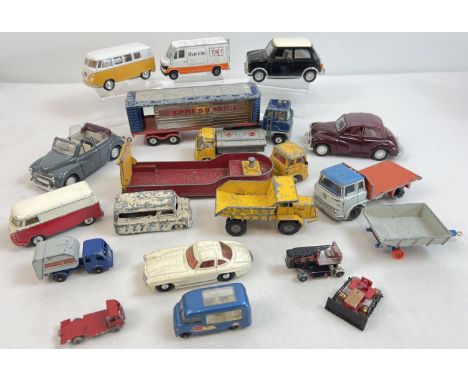 A collection of assorted vintage and more modern mixed diecast vehicles. To include Dinky, Corgi, Saico, Matchbox and Lesney.