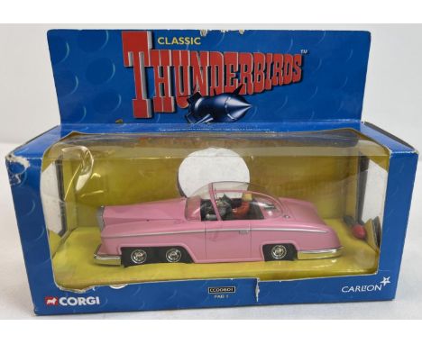 A boxed Corgi Classic Thunderbirds Fab 1 Lady Penelope's pink Rolls Royce CCOO601, from 2003. With sliding roof, rear rocket 