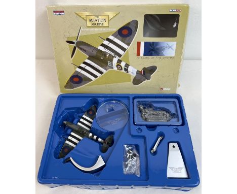 A boxed Corgi AA31921 Ltd Edition The Aviation Archive Spitfire LF IX - PT396/EJ-C. Scale 1:72, de-certificated by Corgi. Wit