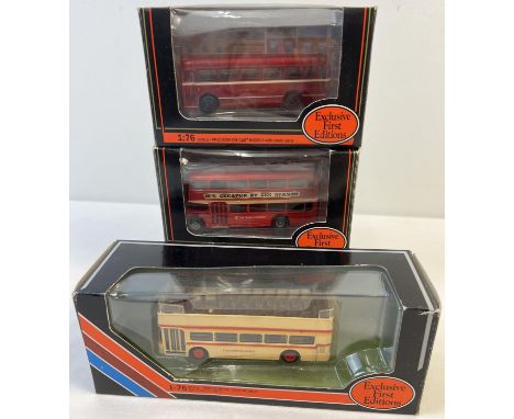 3 boxed 1:76 scale diecast buses by Exclusive First Editions. Bristol Lodekka Eastern Counties 13905, Bristol L.S.Bus eastern