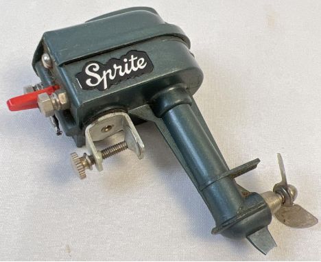 A Keilkraft "Sprite" electric outboard motor for model boats. In a vintage James R Ogden, Court Jewellers, brown card box. 