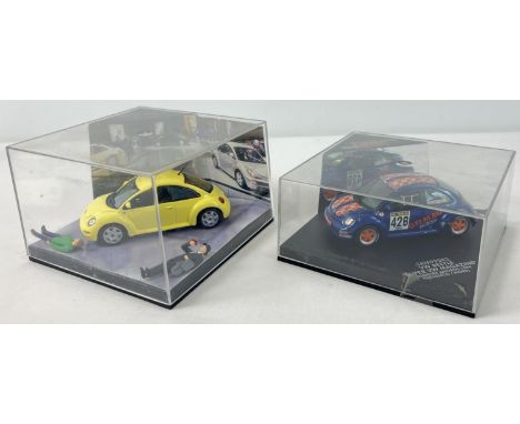 A cased Ltd Ed Skid 1/43 Scale Diecast Model SKM99083 VW Beetle 'Super VW Magazine' 1999. Driven by Francois Thevenod &amp; J