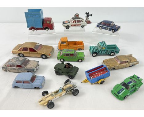 A collection of vintage misc diecast vehicles to include Corgi, Dinky and Spot-On from Triang. Lot includes Corgi Renault 16 