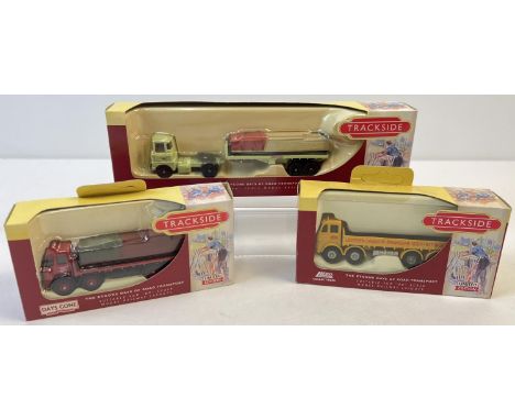 3 boxed limited edition Trackside OO scale vehicles by LLedo.  DG175004 Scammell Handyman Flatbed Redland, DG176002 Leyland 8