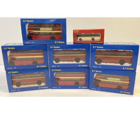 7 boxed 1:7 scale and 1 boxed 1:48 scale diecast buses by B-T Models. 2 x B201B-Bristol MW Eastern Counties, 2 x B112A Bristo