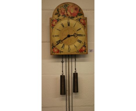 A reproduction chain-driven chiming wall clock