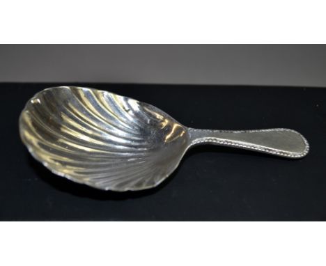 A silver caddy spoon; late 18th century (possibly Amsterdam)