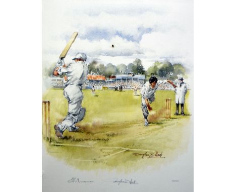 A Douglas E West, colour print. signed in pencil by the artist. Approximately 43 cm x 38 cm. 